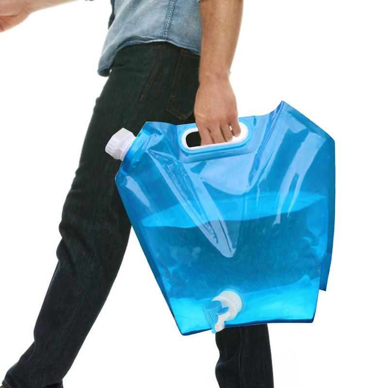 Water Bag Collapsible - حقيبة مياه للتخييم مع صنبور حاويات